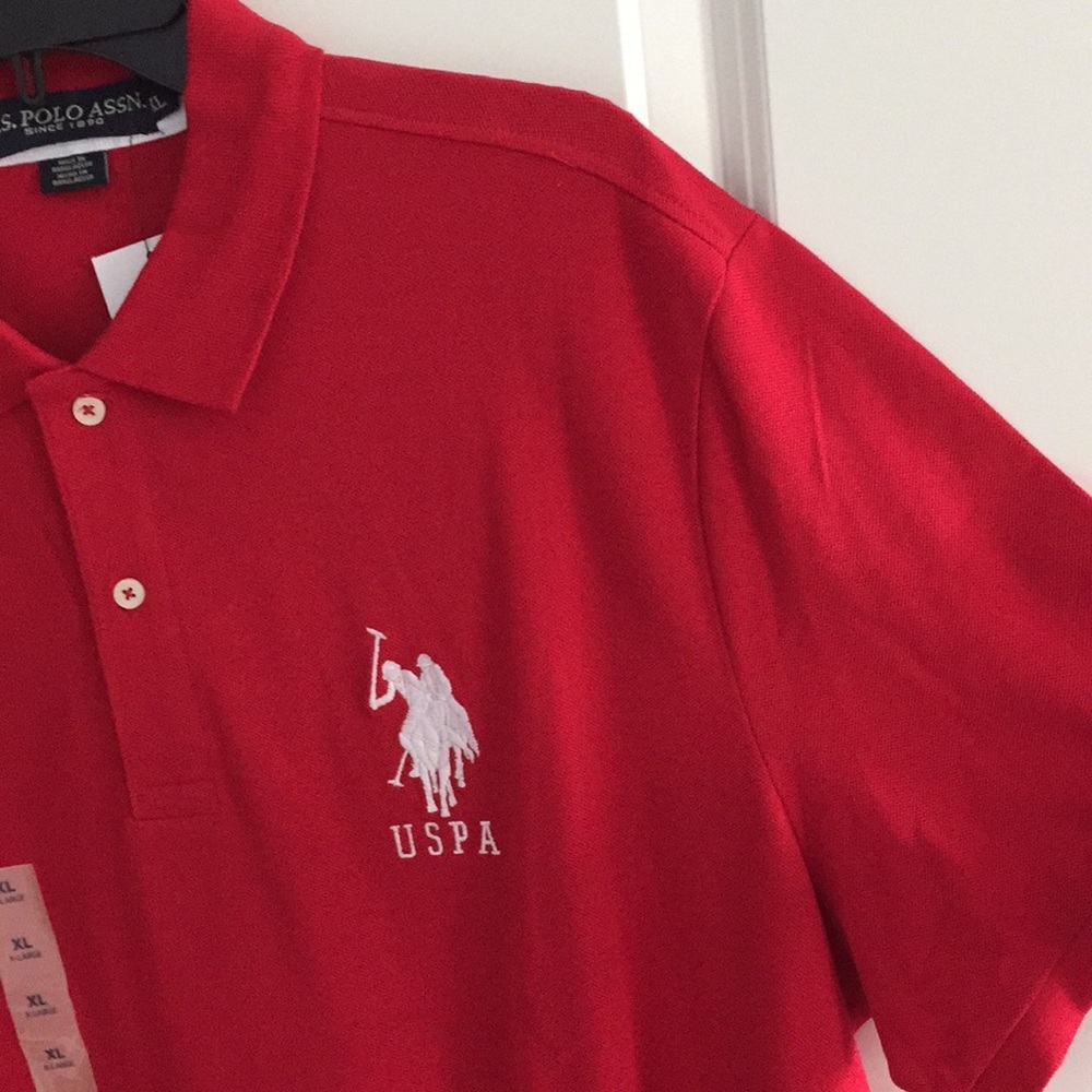 USPA Polo Shirt Red Short Sleeve XL - Picture 5 of 10
